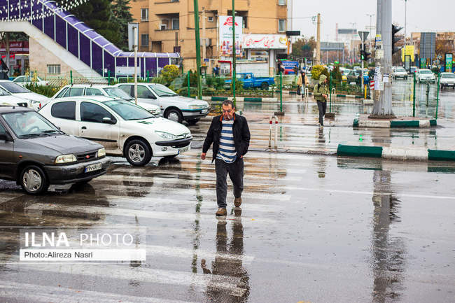 بارش اولین باران پاییزی در قزوین