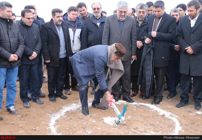 مراسم کلنگ زنی پایانه نوبت دهی کامیون های ترانزیتی در مرز بازرگان 