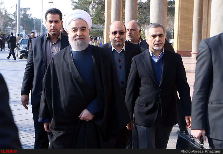 تجدید میثاق رئیس‌جمهور و اعضای هیات دولت با آرمان‌های امام + تصاویر