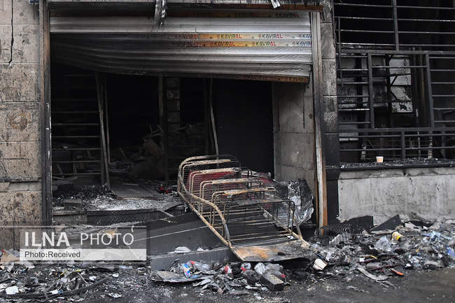 تخریب اموال عمومی در حوادث اخیر در تهران