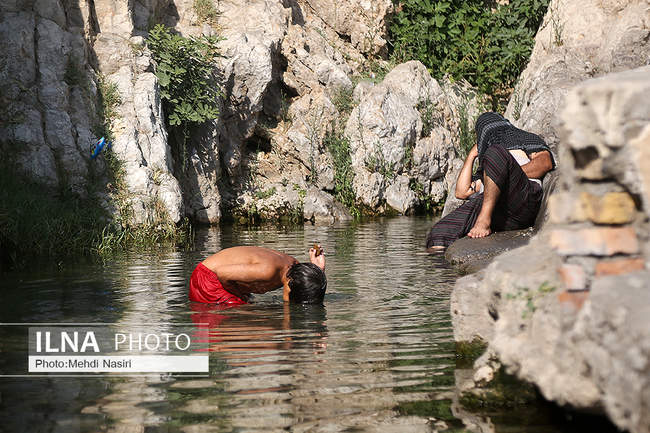 کرونا شنا را در چشمه علی متوقف نکرد!