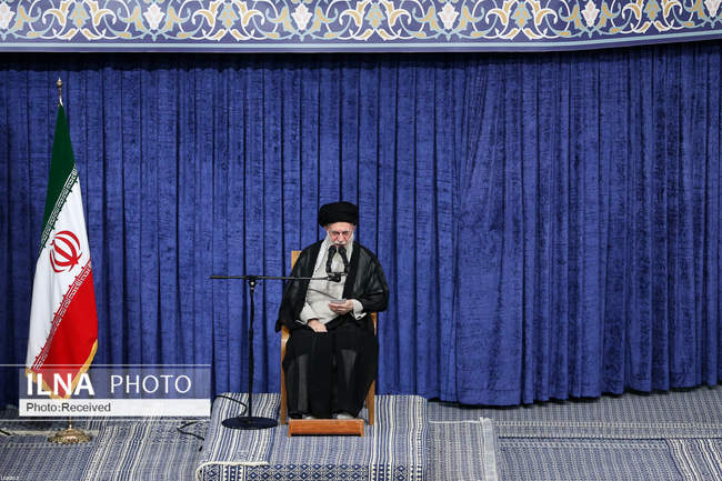حضور و سخنرانی رهبر انقلاب در مراسم عزاداری شهادت امام رضا علیه‌الس