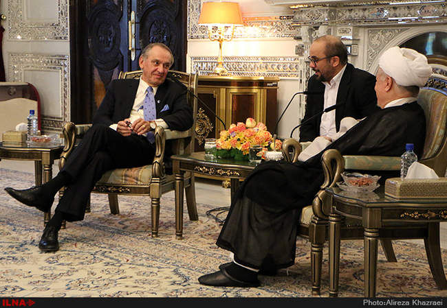 دیدار آیت الله هاشمی رفسنجانی با قائم مقام دبیر کل سازمان ملل متحد