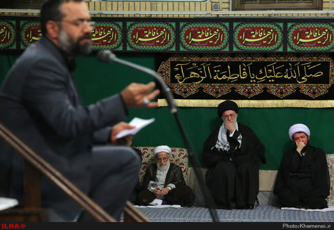 مراسم عزاداری و سوگواری شهادت حضرت فاطمه‌ی زهرا(س) با حضور رهبر انقلاب اسلامی