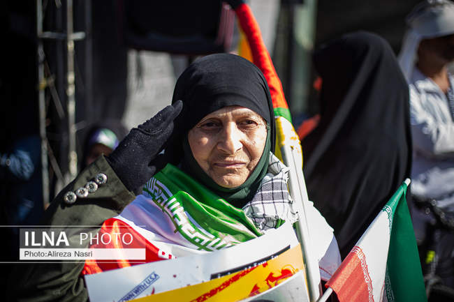 راهپیمایی ۱۳ آبان در قزوین به روایت تصویر