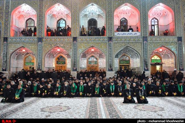 آئین خطبه خوانی شب شهادت امام رضا (ع) در حرم مطهر رضوی