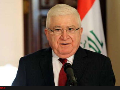 پیام تسلیت رئیس‌جمهور عراق به سردار سلیمانی
