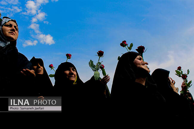 گلباران مسیر حرم امام رضا(ع) با حضور دختران مشهدی