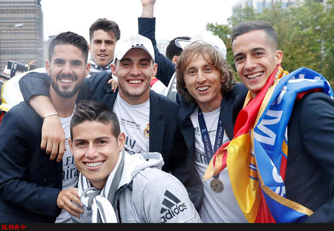 جشن خیابانی رئال مادرید برای قهرمانی در لیگ قهرمانان اروپا