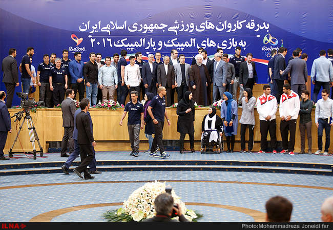 بدرقه ورزشکاران المپیکی و پارالمپیکی با حضور رئیس جمهور