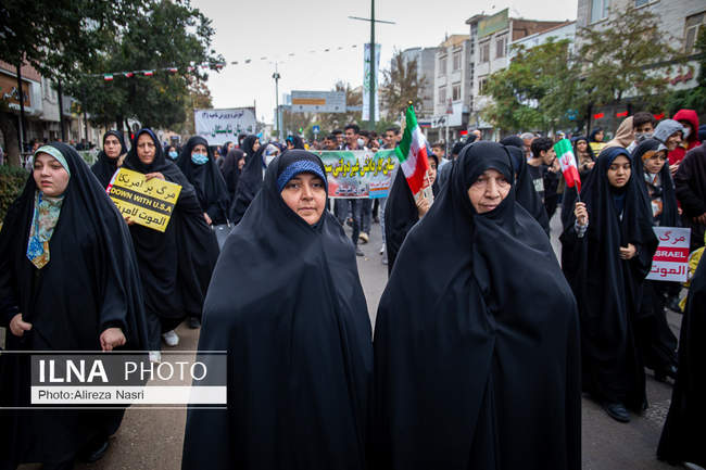 راهپیمایی سیزده آبان در قزوین