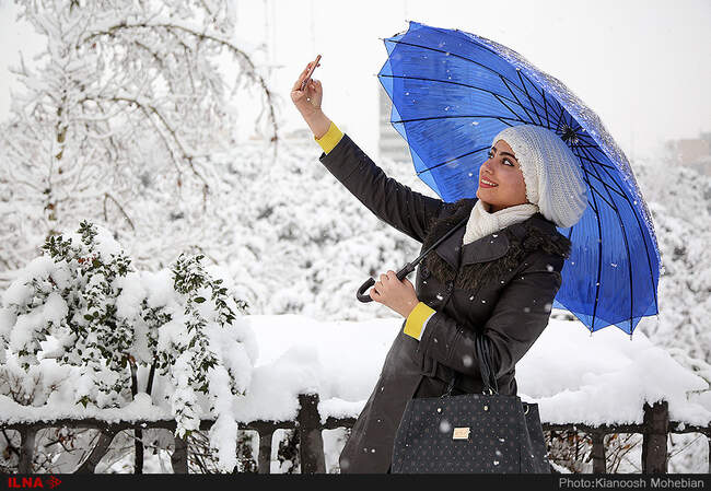 صبح برفی تهران