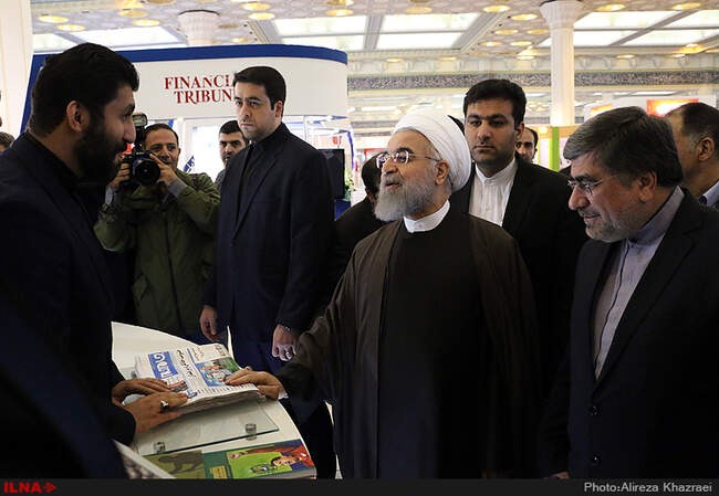 بازدید رییس جمهوری از نمایشگاه مطبوعات 
