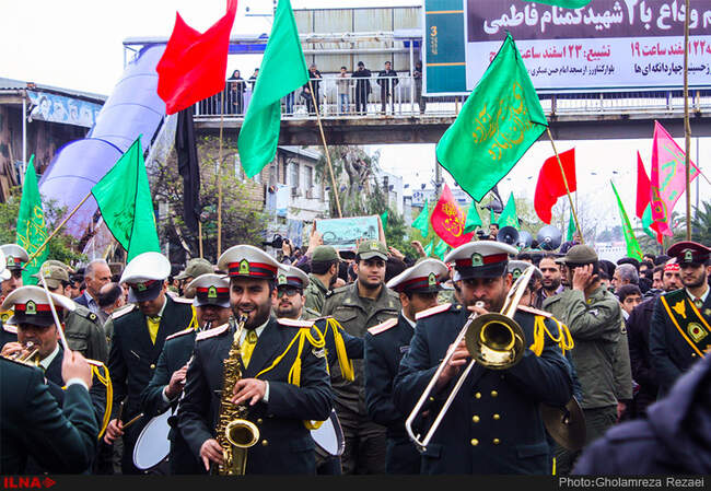 تشیع پیکر مطهر دو شهید گمنام در ساری‎
