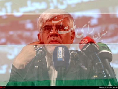 حضور دکتر عارف و مهندس جلودار زاده در دانشگاه تهران