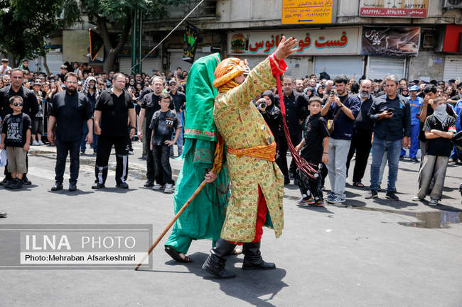 مراسم خیمه‌سوزان ظهر عاشورا در چهارراه گلوبندک تهران /2