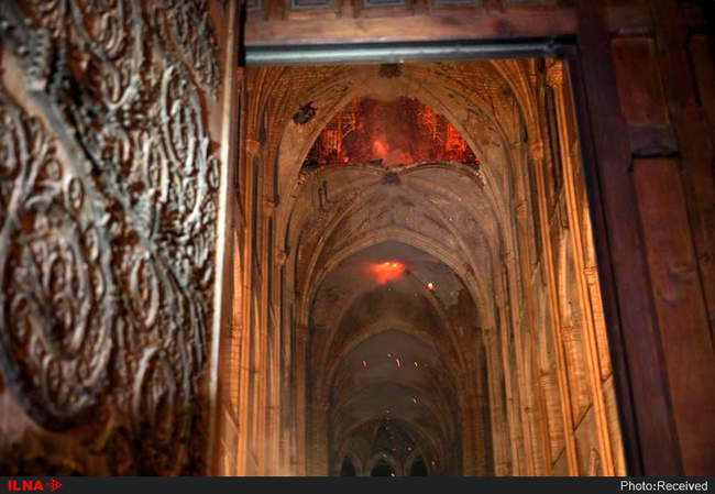 آتش سوزی در کلیسای نوتردام پاریس