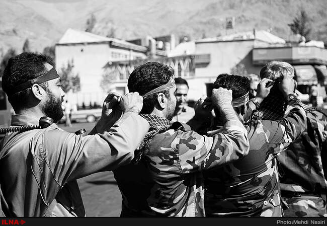 کاروان نمادین اعزام نیرو به جبهه های جنگ حق علیه باطل توسط شرکت واحد