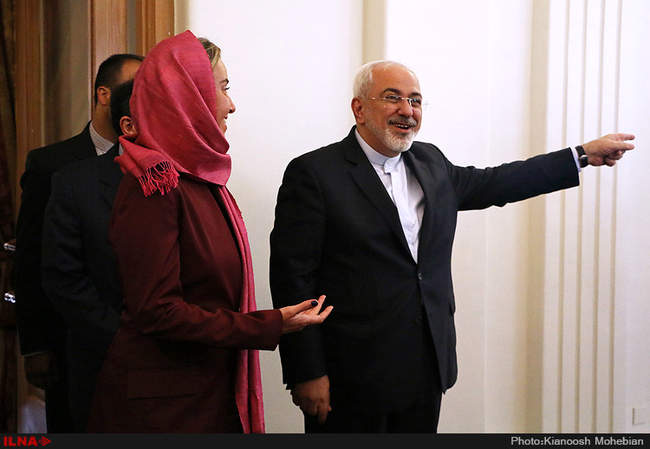 دیدار و نشست خبری محمد جواد ظریف و فدریکا موگرینی