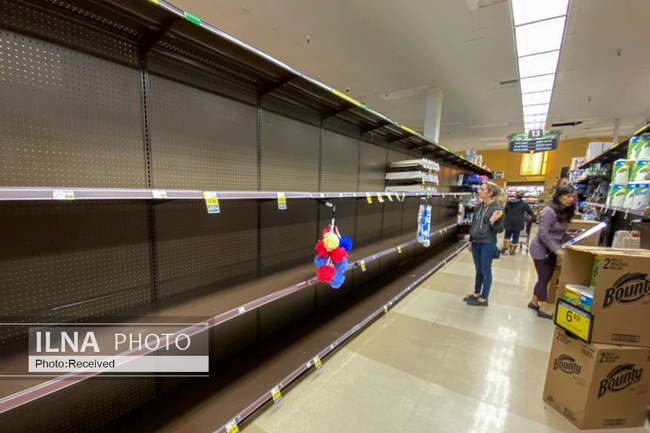 خالی شدن قفسه‌های فروشگاه‌ها در خارج از کشور در پی شیوع کرونا