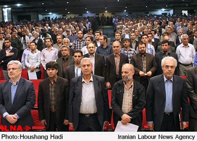 اجتماع بزرگ ۵ هزار نفری کارگران در تالار بزرگ وزارت کشور