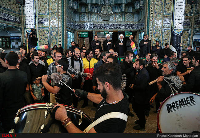 تصاویر حضور رئیس‌جمهور در حرم عبدالعظیم حسنی در عزاداری روز عاشورا