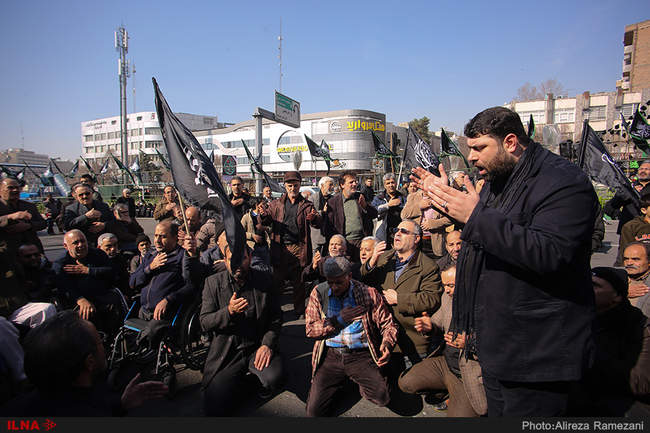 تجمع عزاداران فاطمی در میدان های هفت تیر و فاطمی تهران