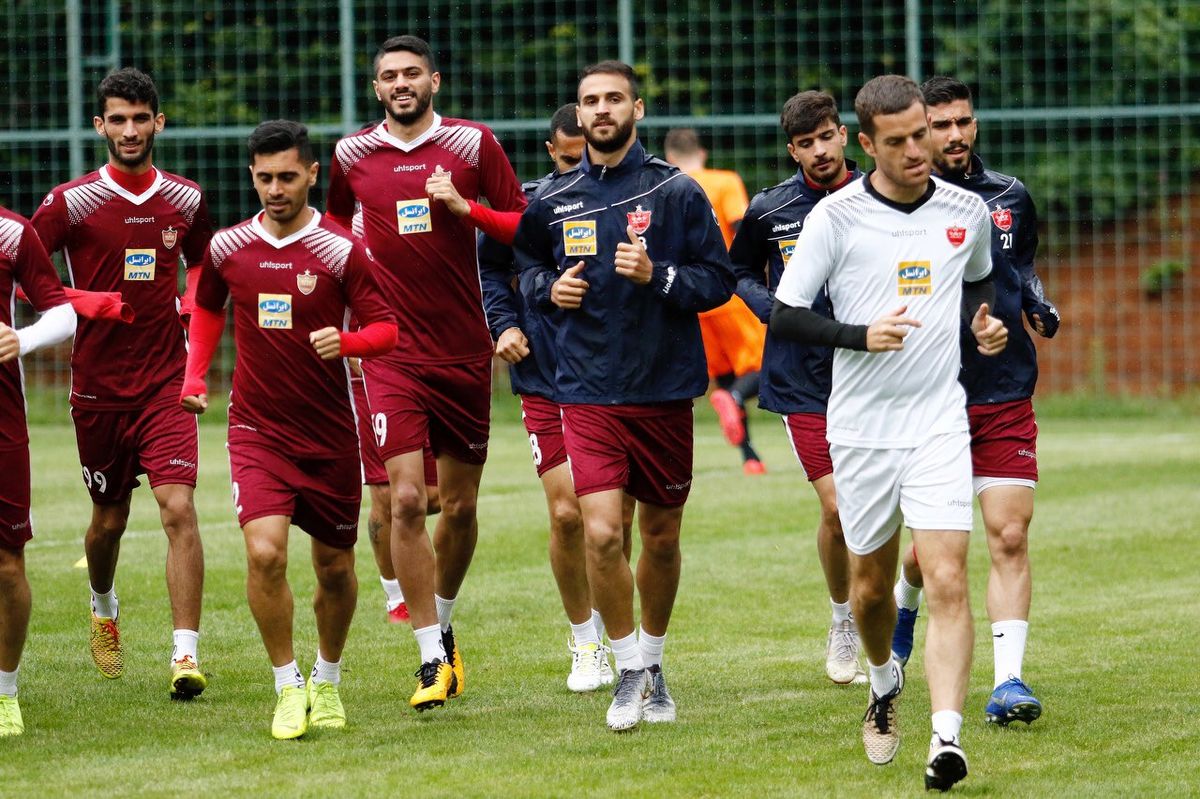 پرسپولیس زیر باران تمرین کرد