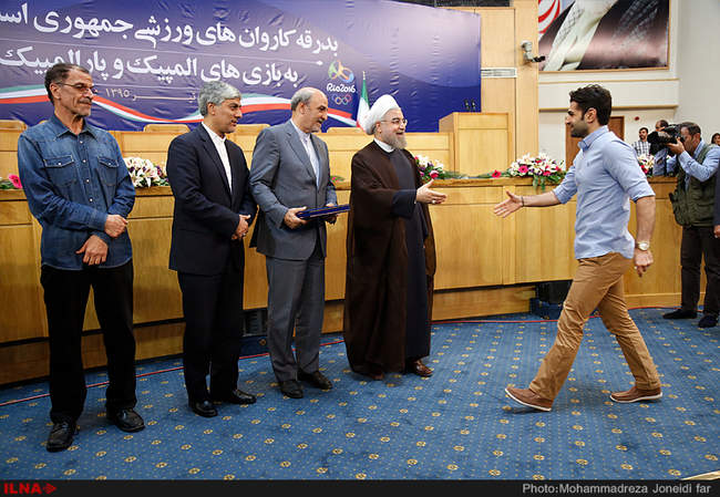 بدرقه ورزشکاران المپیکی و پارالمپیکی با حضور رئیس جمهور