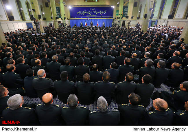 دیدار فرماندهان نیروی انتظامی جمهوری اسلامی با رهبر معظم انقلاب