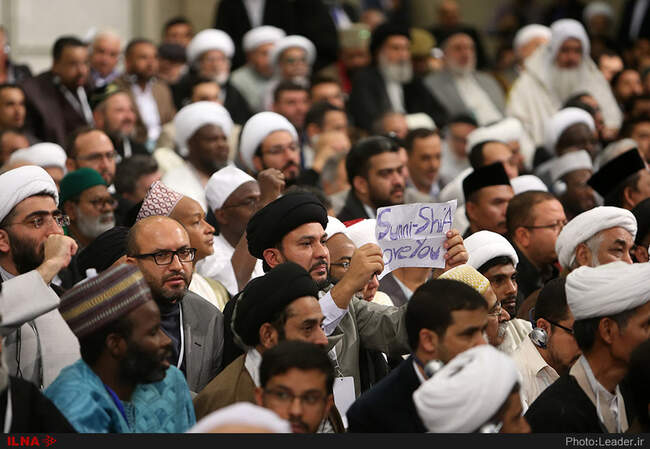 دیدار  شرکت‌کنندگان در اجلاس محبان اهل بیت(ع) ومسئله تکفیری‌ها با رهبر انقلاب 