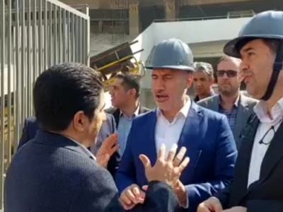 بازدید رییس سازمان برنامه و بودجه و وزیر ورزش از مراحل بازسازی ورزشگاه آزادی