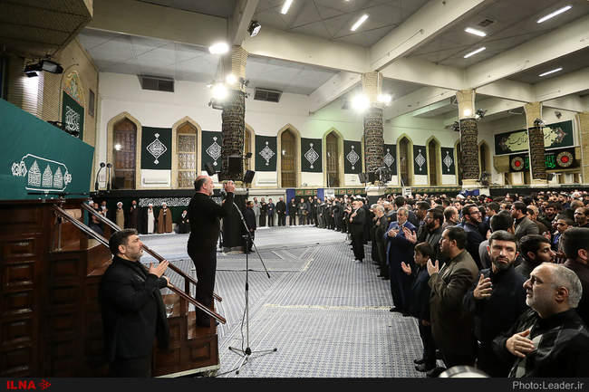 دومین شب از مراسم عزاداری ایام شهادت حضرت فاطمه‌زهرا(س) با حضور رهبر 