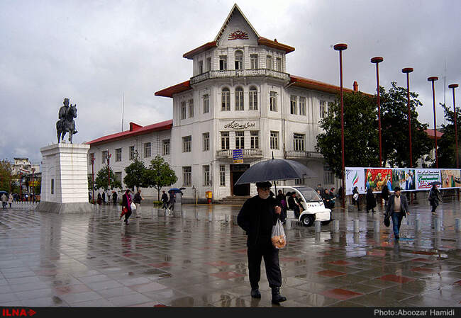 بارش باران در رشت