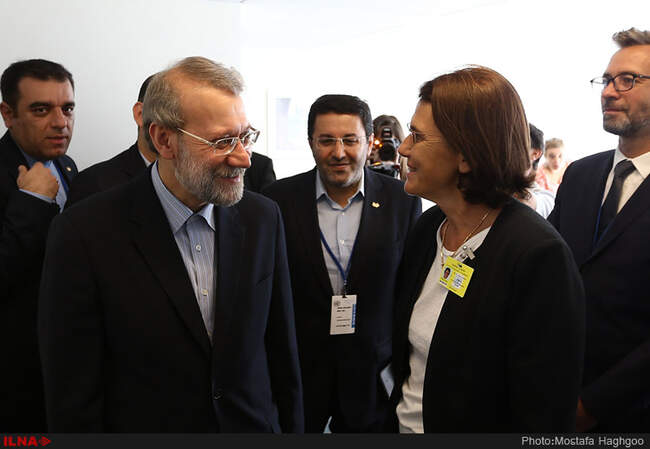 دیدار علی لاریجانی با نایب رییس مجلس فرانسه