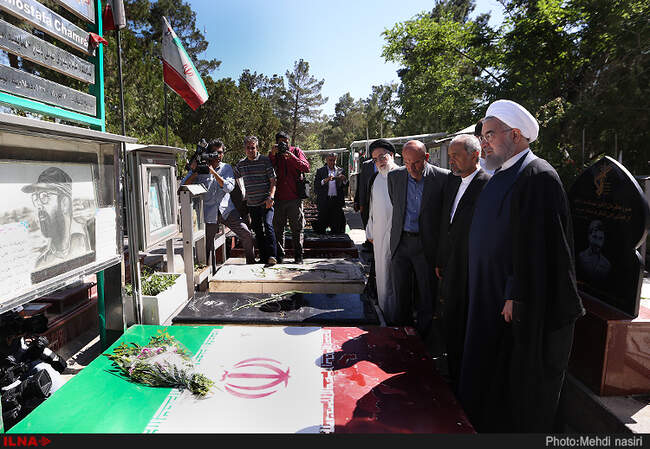 تجدید میثاق رئیس جمهور با آرمان‌های امام راحل و شهدای هشت سال دفاع مقدس