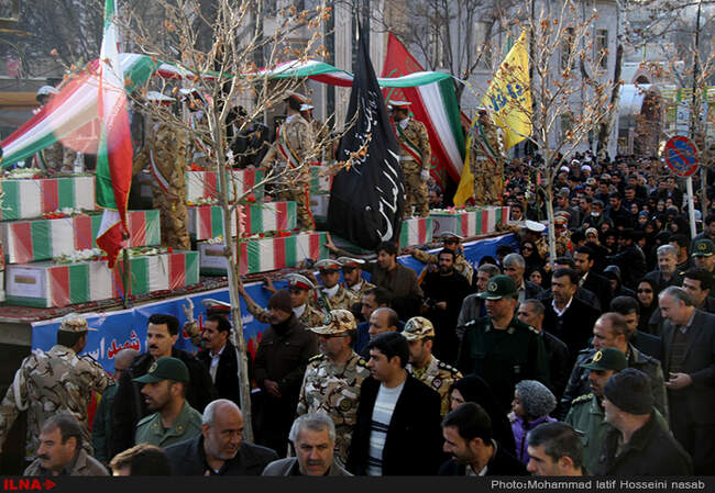 مراسم استقبال از پیکر مطهر ۲۰ شهید گمنام دوران دفاع مقدس/سنندج