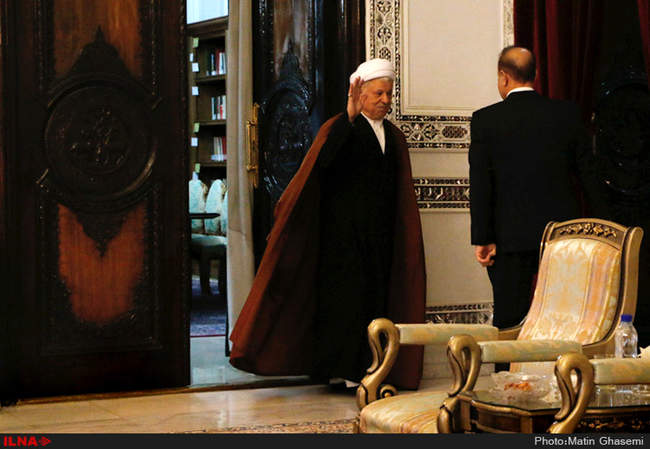 دیدار ژرار لارشه رئیس مجلس سنای فرانسه با آیت الله هاشمی رفسنجانی رئ