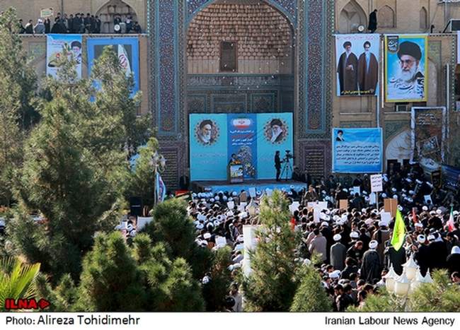 تجمع برخی روحانیون قم به مناسبت ۹دی در مدرسه فیضیه قم