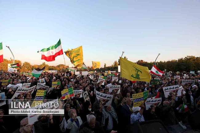 تجمع و حمایت مردم اصفهان در دفاع از مردم غزه