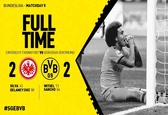 فرانکفورت 2-2 دورتموند؛ زنبورها سه امتیاز را با خودزنی از دست دادند