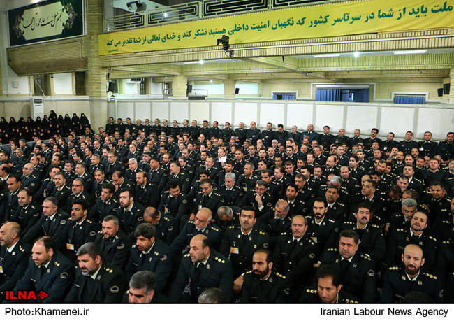 دیدار فرماندهان نیروی انتظامی جمهوری اسلامی با رهبر معظم انقلاب