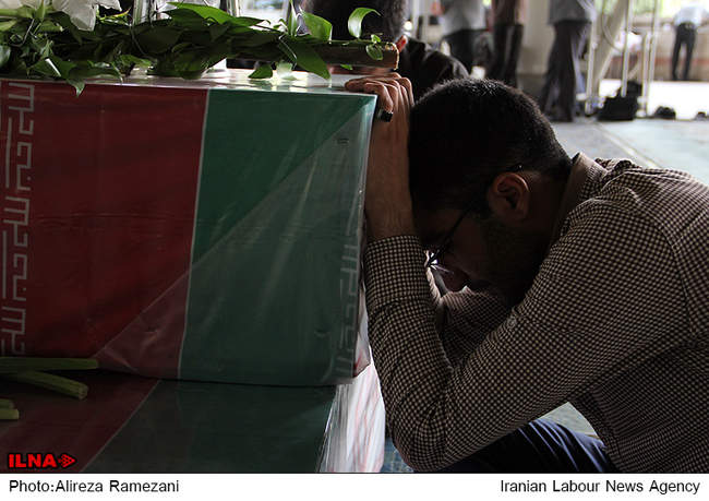 مراسم وداع با پیکرهای مطهر شهدای غواص