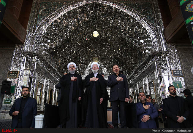 تصاویر حضور رئیس‌جمهور در حرم عبدالعظیم حسنی در عزاداری روز عاشورا