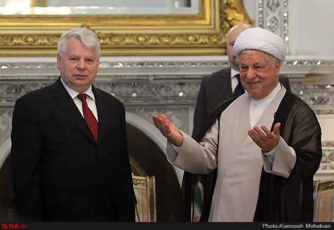 دیدار آیت الله هاشمی رفسنجانی با رئیس مجلس لهستان