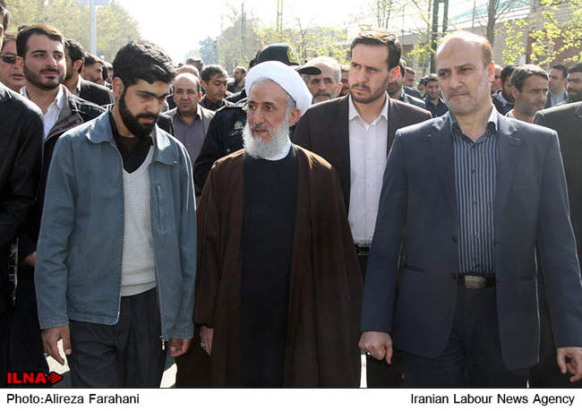 مراسم تشییع همسر آیت الله جنتی در تهران 