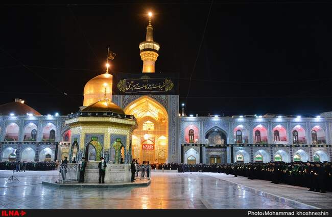 مراسم خطبه خوانی شب شهادت امام رضا (ع) در حرم رضوی