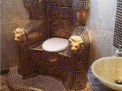 تصویری از یک دستشویی لاکچری و شاهانه !