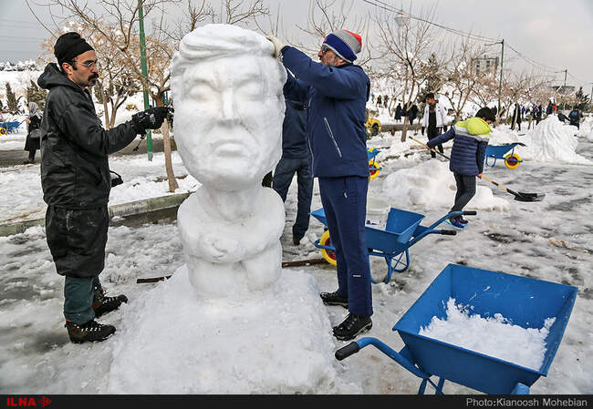 جشنواره ساخت مجسمه های برفی در تهران