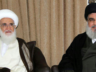دبیرکل حزب‌الله لبنان با آیت‌الله نوری همدانی دیدار کرد